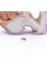 junipurr Planchette with CZ in 14k Yellow Gold Threadless End by Junipurr