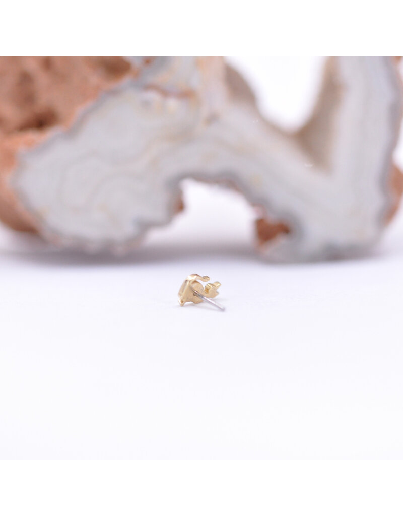 junipurr Juni-purr in 14k Yellow Gold Threadless End by Junipurr