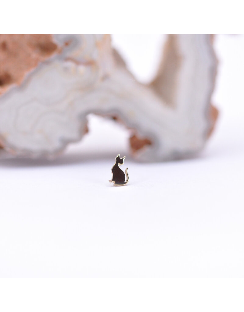 junipurr Juni-purr in 14k Yellow Gold Threadless End by Junipurr