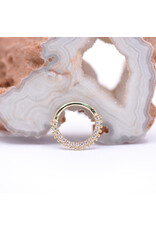 junipurr 16g 11/32" Mimi Clicker Ring with CZ in 14k Yellow Gold by Junipurr