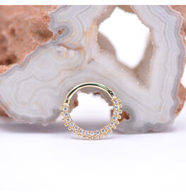 junipurr Mimi CZ Yellow Gold 16g 11/32" Clicker Ring