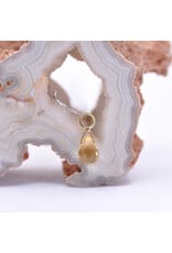 Diablo Organics Genuine Citrine Briolette 11x4mm Charm in 18k Yellow Gold by Golden Arowana