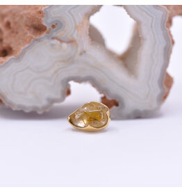 Diablo Organics Abstract Prong Rutilated Quartz 18k Yellow Gold Threadless End