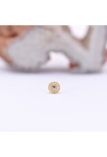 Anatometal Virtue with AB CZ in 18k Yellow Gold Threadless End by Anatometal