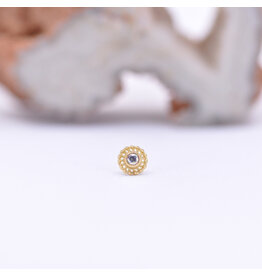 Anatometal Virtue AB CZ Yellow Gold Threadless End