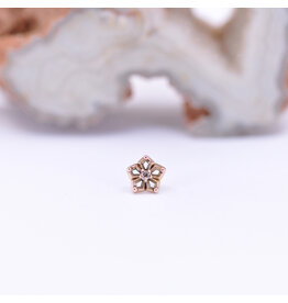 Maya Jewelry Flourish CZ Rose Gold Threadless End