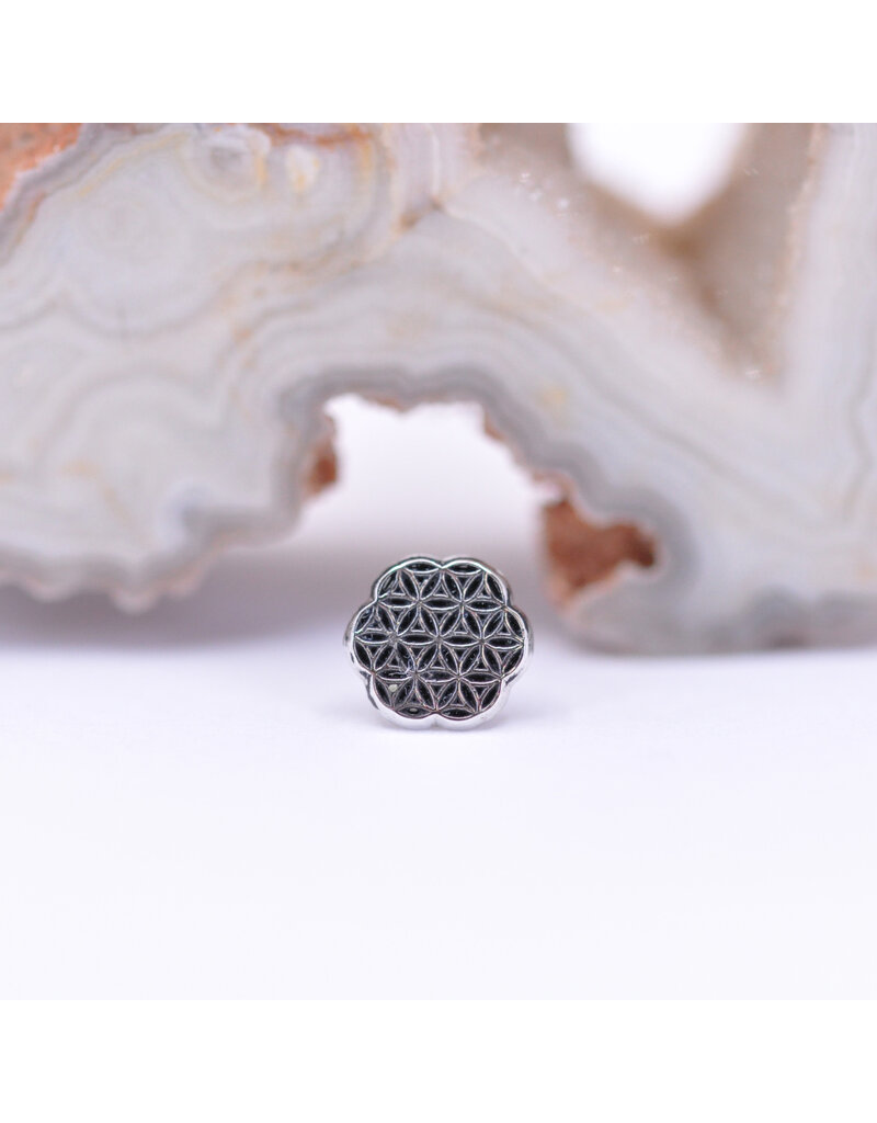 Maya Jewelry Forty3 in 14k White Gold Threadless End by Maya Jewelry
