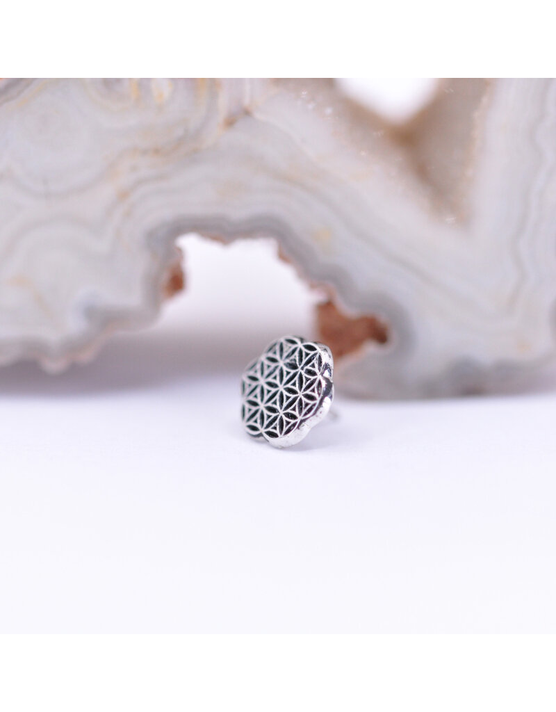 Maya Jewelry Forty3 in 14k White Gold Threadless End by Maya Jewelry