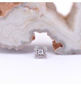 Maya Jewelry Grace CZ White Gold Threadless End