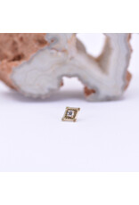 Maya Jewelry Lucidity with CZ in 14k Yellow Gold Threadless End by Maya Jewelry
