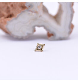 Maya Jewelry Lucidity CZ Yellow Gold Threadless End