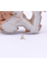 Maya Jewelry Lucidity with CZ in 14k Yellow Gold Threadless End by Maya Jewelry