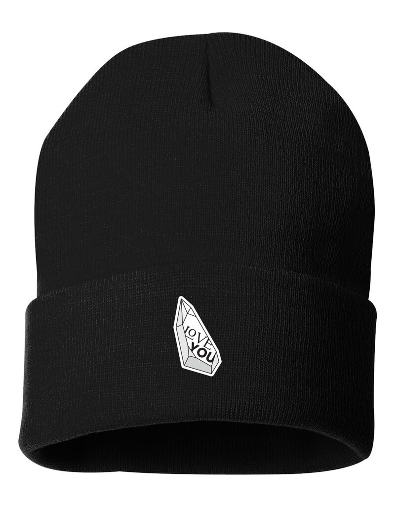 Love You 12” Cuffed Beanie - Black