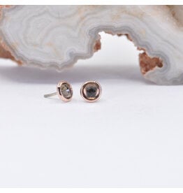 BVLA 3mm Cup Smoky Quartz Rose Gold Threadless End