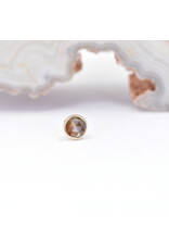 BVLA 3mm Cup with Faceted Zawadi Sapphire in 14k Yellow Gold Threadless Ends by BVLA!