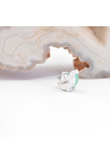 BVLA Left Facing French Kiss with Chrysoprase Cabochon in 14k White Gold 16g Threaded End by BVLA!