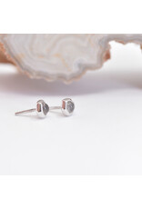 BVLA 3mm Honeycomb with 2mm Rose Quartz Cabochon in 14k White Gold Threadless Ends by BVLA!