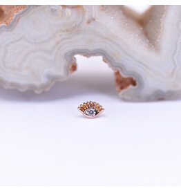Maya Jewelry Protector CZ Rose Gold Threadless End