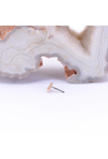 Maya Jewelry Protector with CZ in 14k Rose Gold Threadless End by Maya Jewelry
