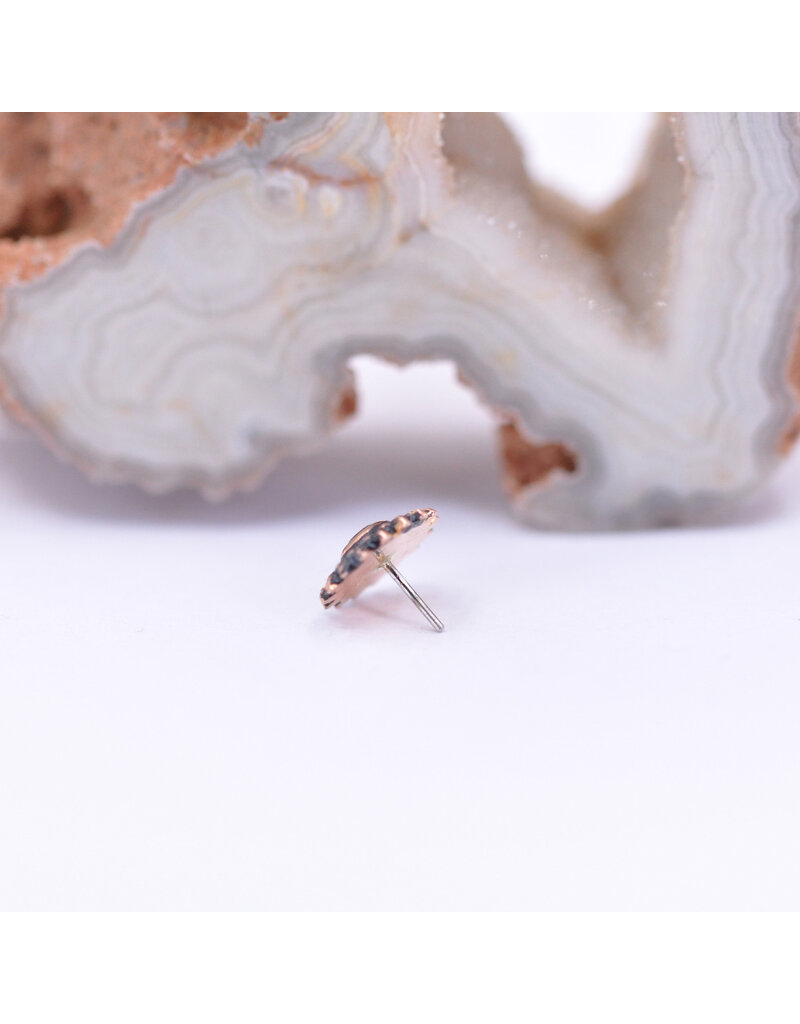 Maya Jewelry Thrive with CZ in 14k Rose Gold Threadless End by Maya Jewelry