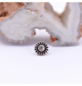 Maya Jewelry Thrive CZ 14k Rose Gold Threadless End