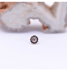 Maya Jewelry Peony CZ Rose Gold Threadless End