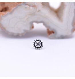 Maya Jewelry Peony CZ White Gold Threadless End