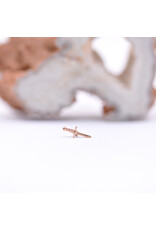BVLA 9mm Slasher Dagger in 14k Rose Gold 16g Threaded End by BVLA!