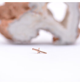 BVLA Slasher Dagger Rose Gold 16g Threaded End