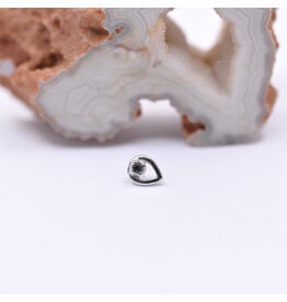 BVLA Melodys Tear Midnight Topaz White Gold Threadless End