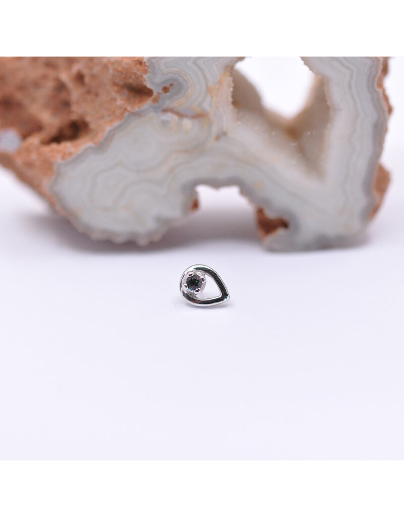 BVLA Melodys Tear with Midnight Topaz in 14k White Gold Threadless End by BVLA!