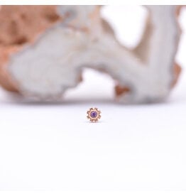 BVLA 4.5mm Firenze Amethyst Rose Gold Threadless End