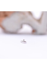 BVLA Dario with CZ in 14k White Gold 16g Threaded End by BVLA!