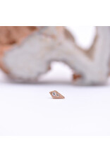 BVLA Dario with CZ in 14k Rose Gold 16g Threaded End by BVLA!