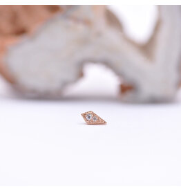 BVLA Dario CZ Rose Gold 16g Threaded End
