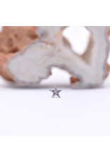 BVLA 4mm Hammered Star in 14k White Gold Threadless End by BVLA!