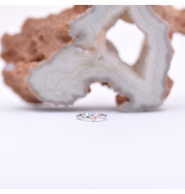 BVLA Mercury Mist Topaz White Gold 18g 1/4" Fixed Prong Seam Ring