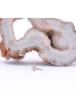 BVLA Duet with Faceted Rainbow Moonstone and Peach Topaz in 14k Yellow Gold Threadless Ends by BVLA!