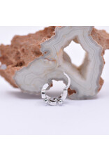 BVLA 16g 5/16" Maeve Clicker Ring with Swiss Blue Topaz and Genuine White Opal in 14k White Gold by BVLA!