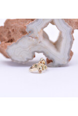 BVLA 16g 5/16" Arwen Clicker Ring with Pink Tourmaline and Genuine Grade AA Peridot in 14k Yellow Gold by BVLA!