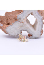 BVLA 16g 5/16" Arwen Clicker Ring with Pink Tourmaline and Genuine Grade AA Peridot in 14k Yellow Gold by BVLA!