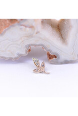 BVLA Mini Wisteria with CZ in 14k Yellow Gold 16g Threaded Ends by BVLA!