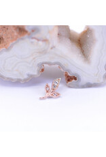 BVLA Mini Wisteria with CZ in 14k Rose Gold 16g Threaded Ends by BVLA!
