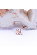 BVLA Mini Wisteria with CZ in 14k Rose Gold 16g Threaded Ends by BVLA!