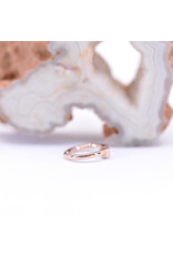 BVLA 16g 5/16" Fixed Bezel Seam Ring with 2mm Marcasite in 14k Rose Gold