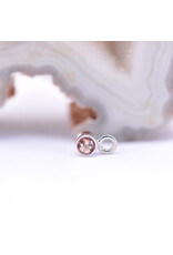 BVLA 2.5mm Peach Topaz Bezel Charm in 14k White Gold by BVLA!