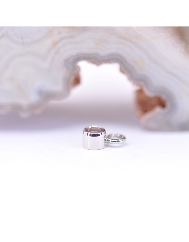 BVLA 2.5mm Peach Topaz Bezel Charm in 14k White Gold by BVLA!