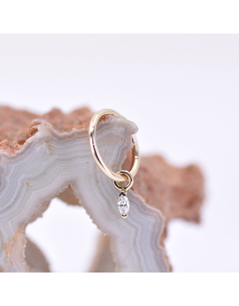 BVLA Marquise V Prong Charms with Genuine VS Diamond in 14k Gold by BVLA