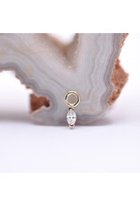 BVLA Marquise V Prong Charms with Genuine VS Diamond in 14k Gold by BVLA