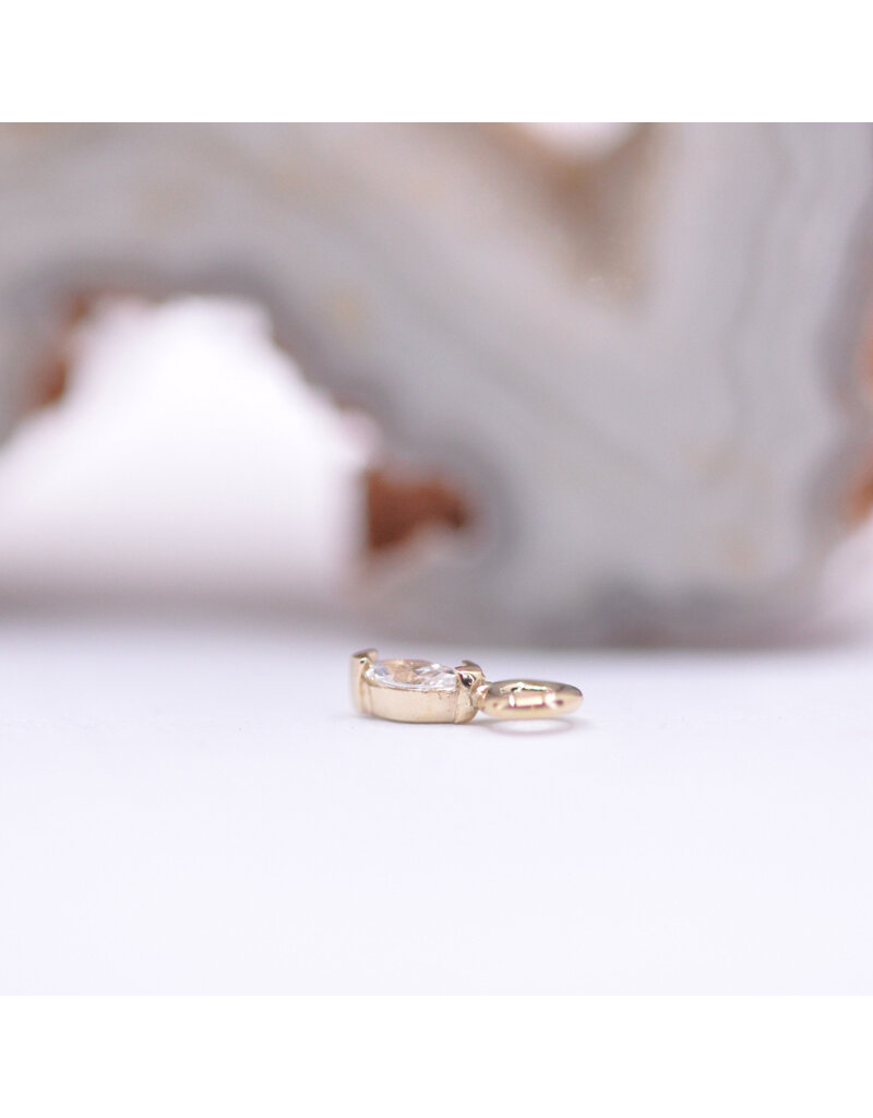 BVLA Marquise V Prong Charms with Genuine VS Diamond in 14k Gold by BVLA